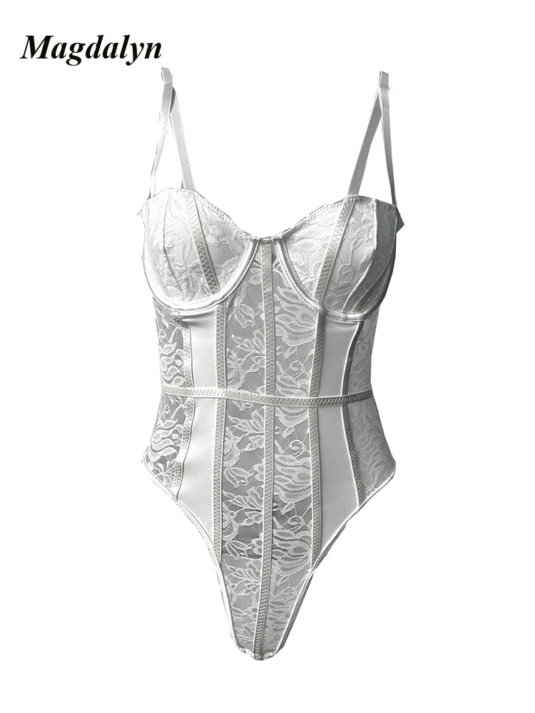 #94 Magdalyn Women Lace One Piece Bodysuits Sexy