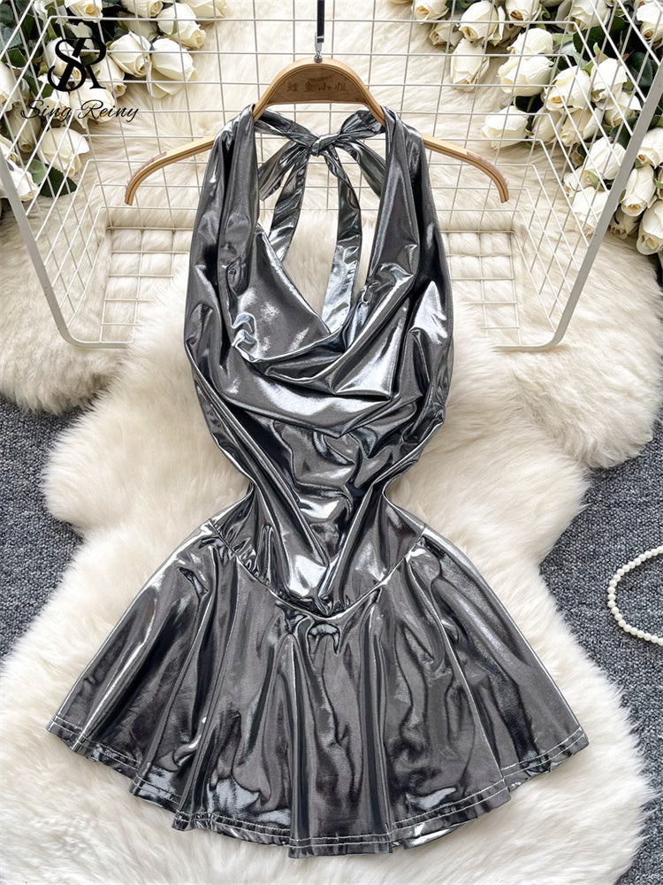 #137 SINGREINY Fashion Backless Sensual Halter
