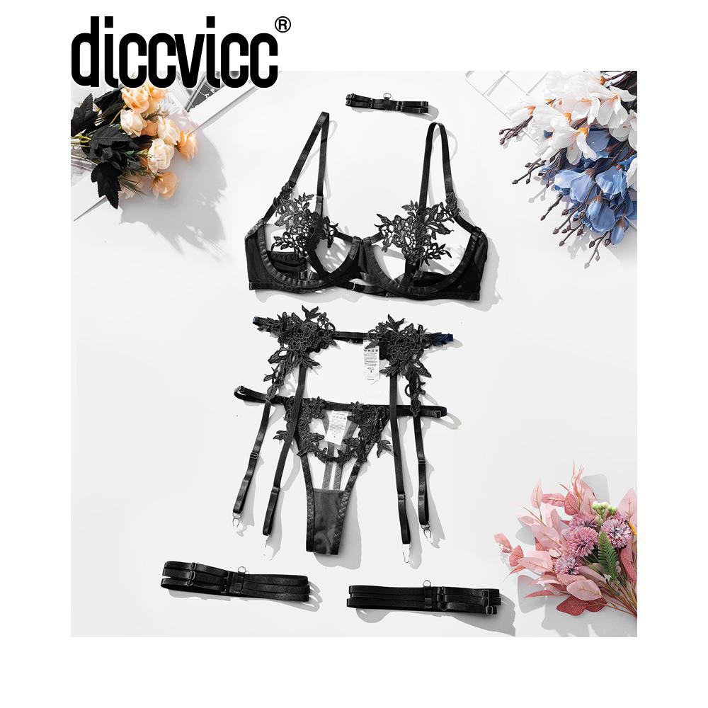 #85 Diccvicc Floral Lingerie Solid Open Bra Fancy