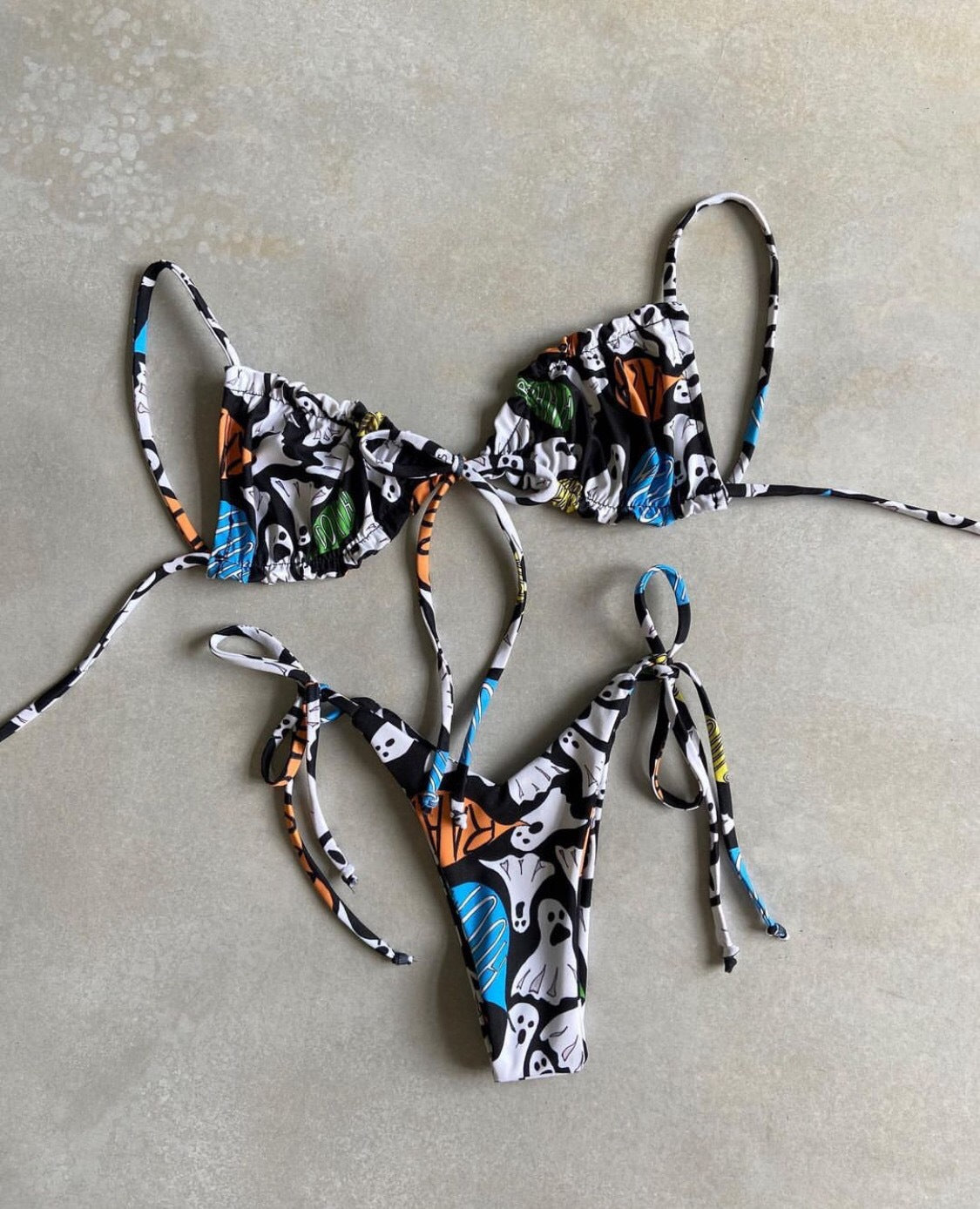 #43 Double Face Plain Bikinis