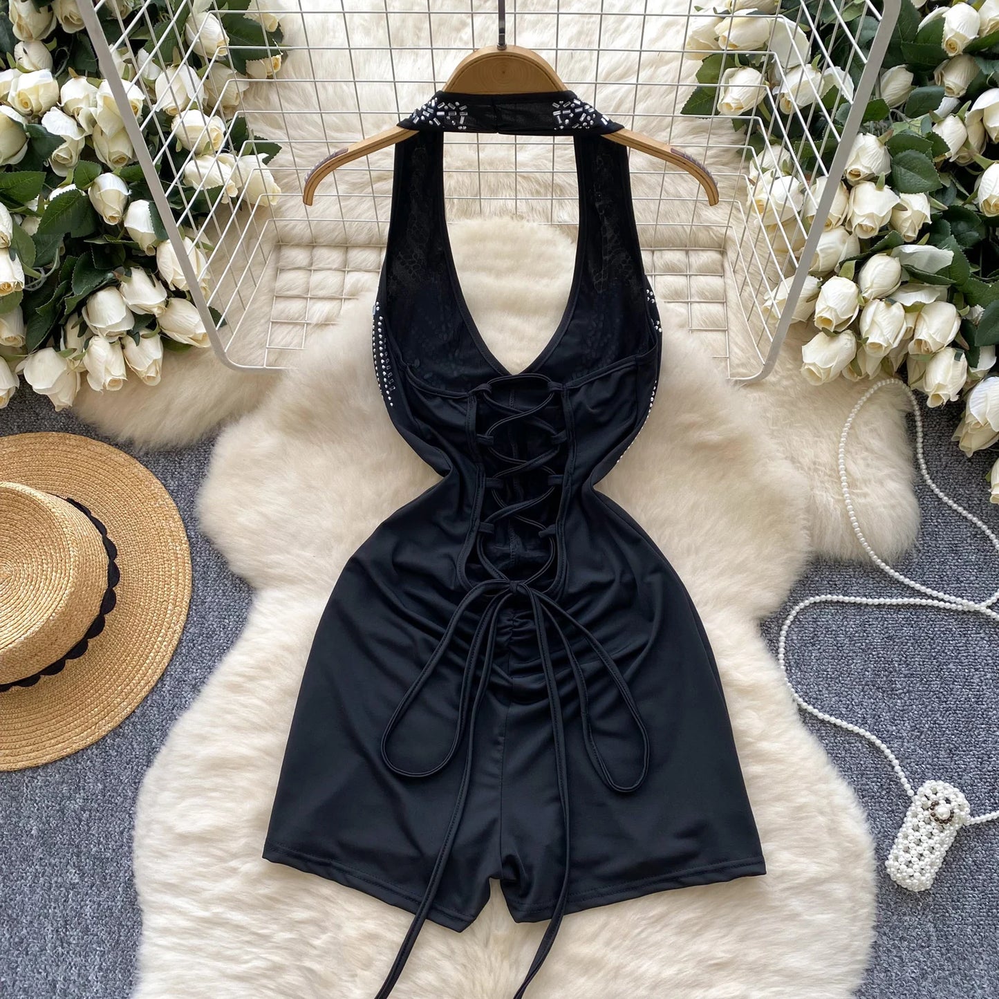 #133 Hotsweet Halter Deep V-neck Sleeveless