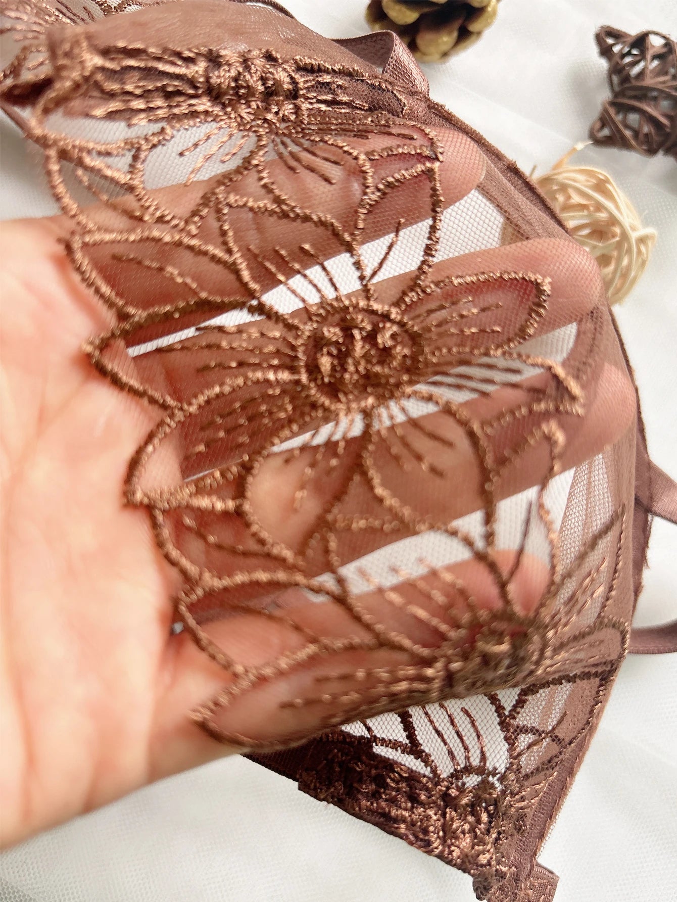 #172 High-End Floral Embroidered Underwire Bra