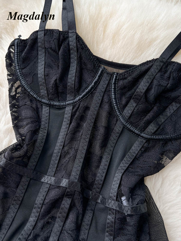 #94 Magdalyn Women Lace One Piece Bodysuits Sexy