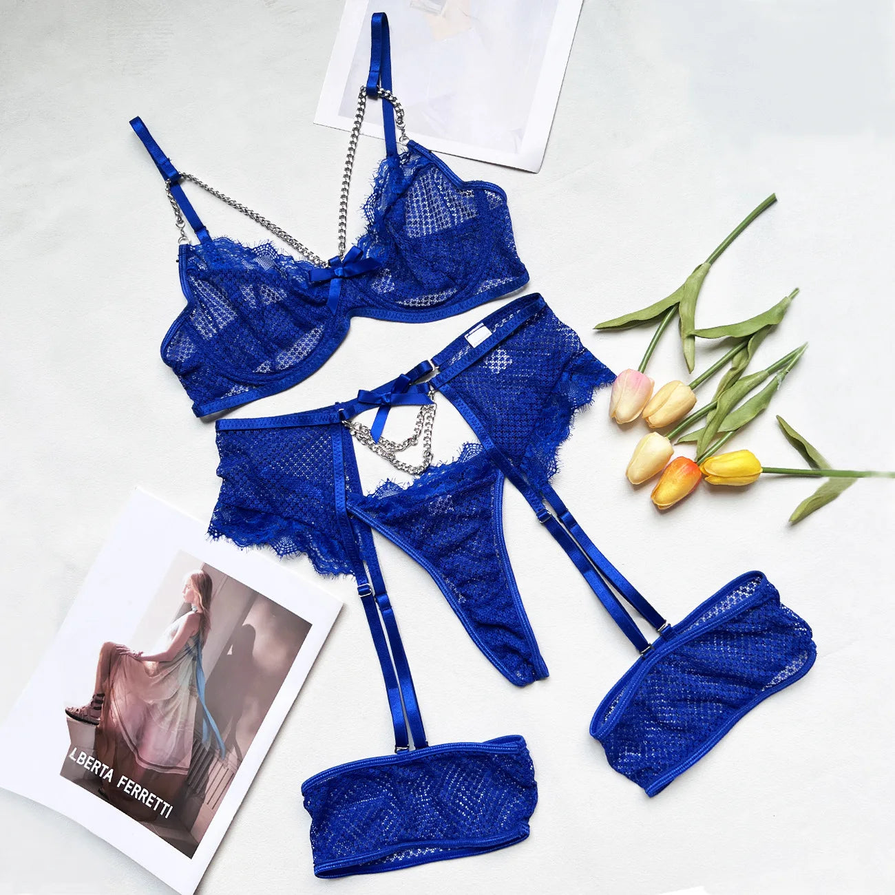 #169 Lingerie Underwear Bras Sets Lace Garter Lingerie