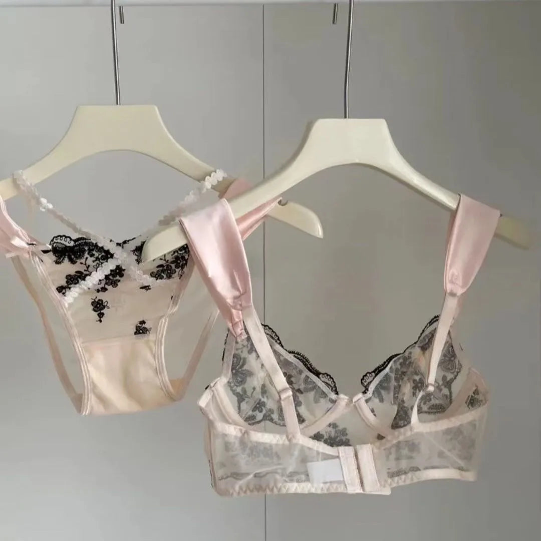 #162 Sexy Lace Lingerie Push Up Semi-sheer Bra