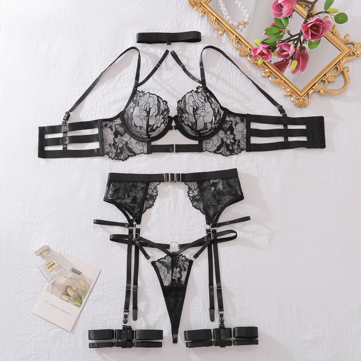 #165 Halter Bra Push Up Erotic Costume Fantasy Intimate