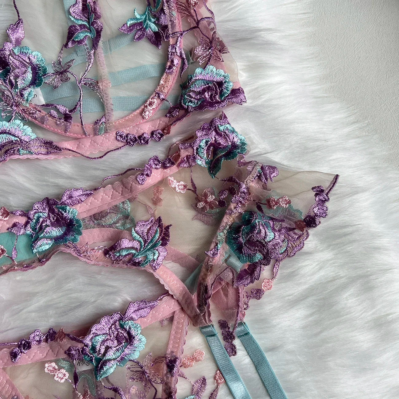 #163 Utellady Fairy Lingerie Floral Transparent