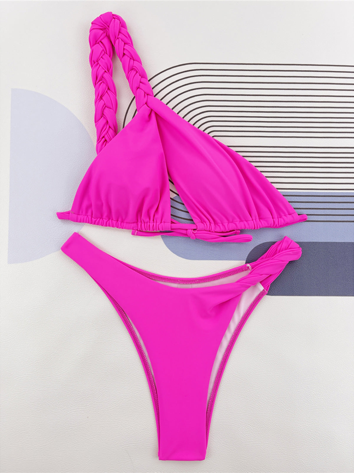 #15 Sexy Cut Out One Shoulder Brazilian Bikini