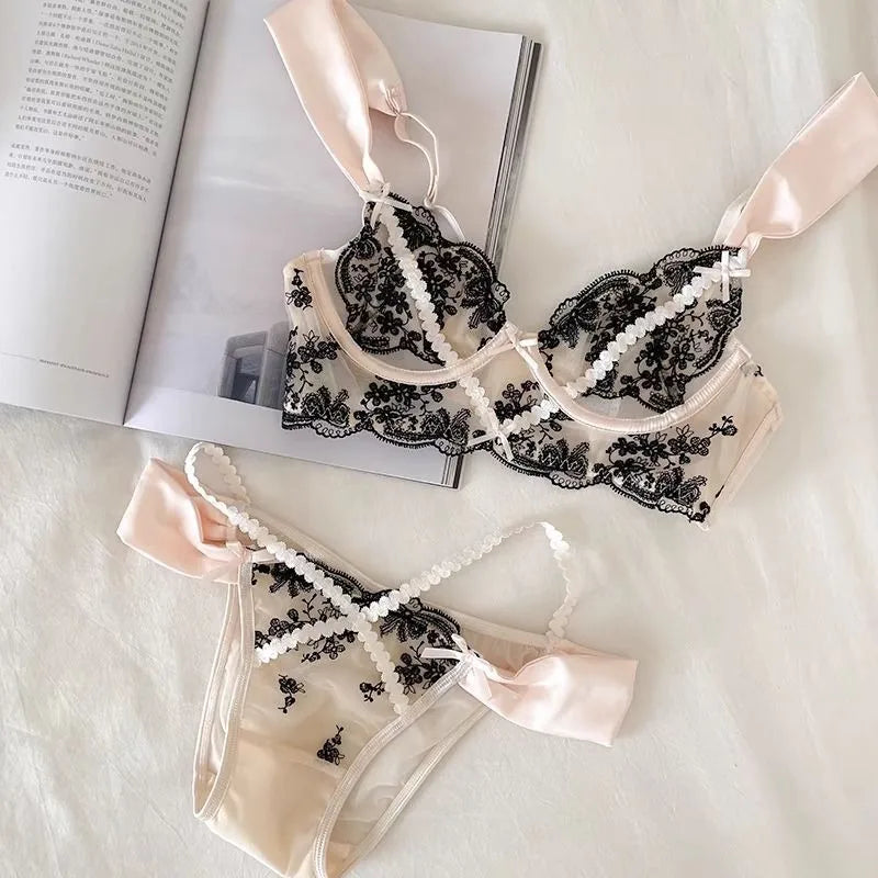 #162 Sexy Lace Lingerie Push Up Semi-sheer Bra