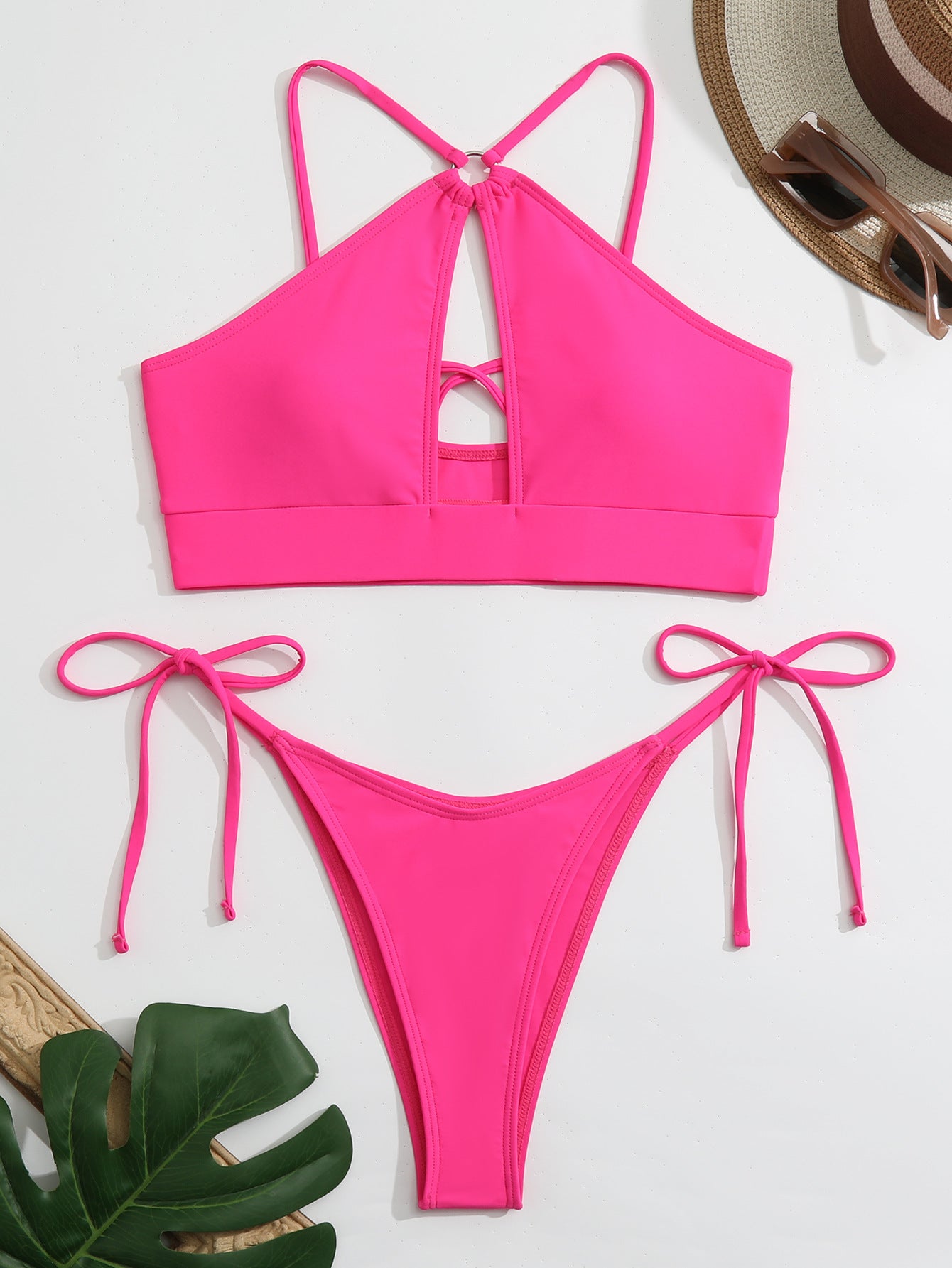 #14 Cut Out Halter Bikini Swimsuit