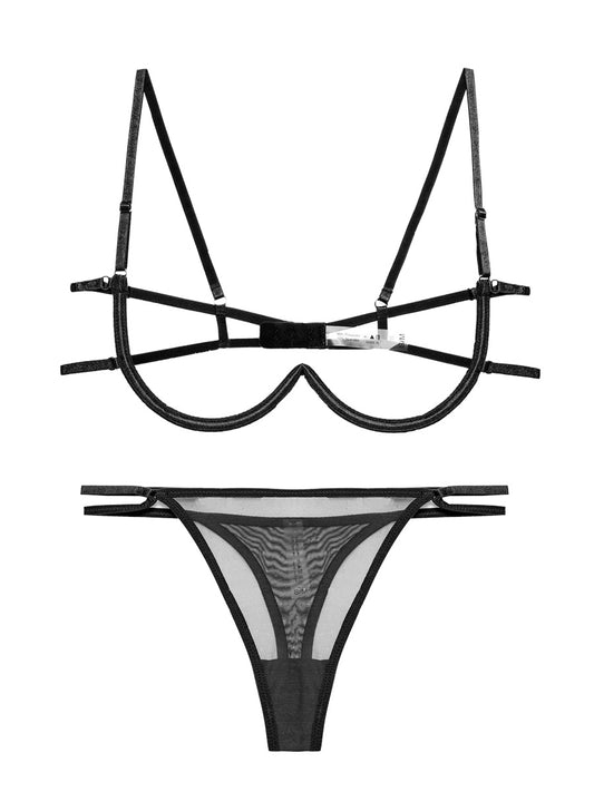 #166 Sexy confused mesh hot transparent lingerie