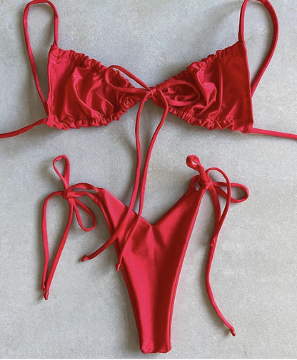 #43 Double Face Plain Bikinis