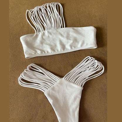 #58 New Bandage Stripes Brazilian Bikini