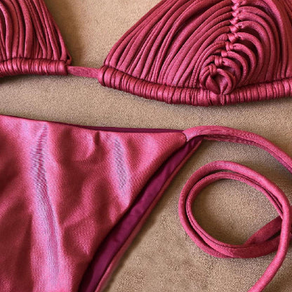 #58 New Bandage Stripes Brazilian Bikini