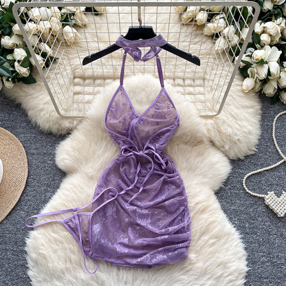 #155 Chic Elegant halter Embroidered