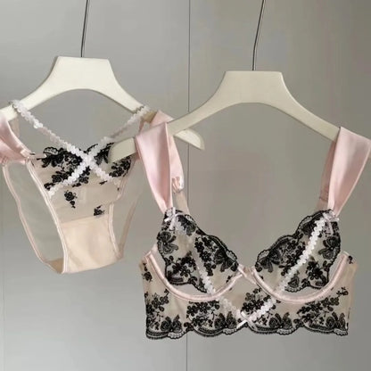 #162 Sexy Lace Lingerie Push Up Semi-sheer Bra