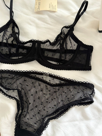 #184 Ultra-thin lace gathered underwear