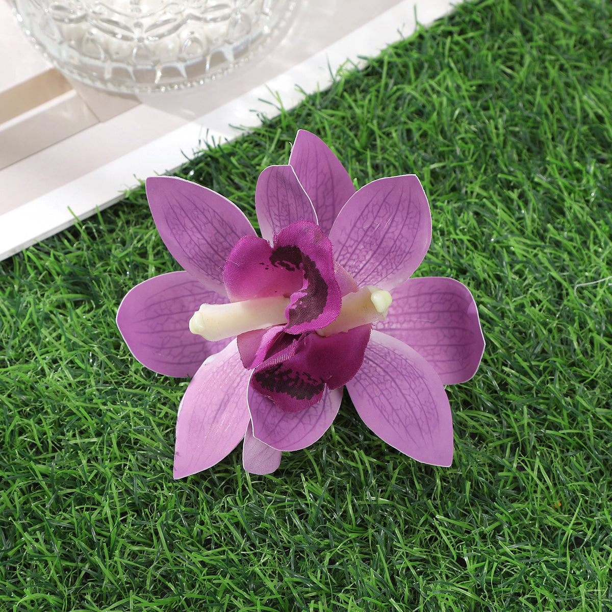 #73 Orchid Flowers Hair Clips Bohemian