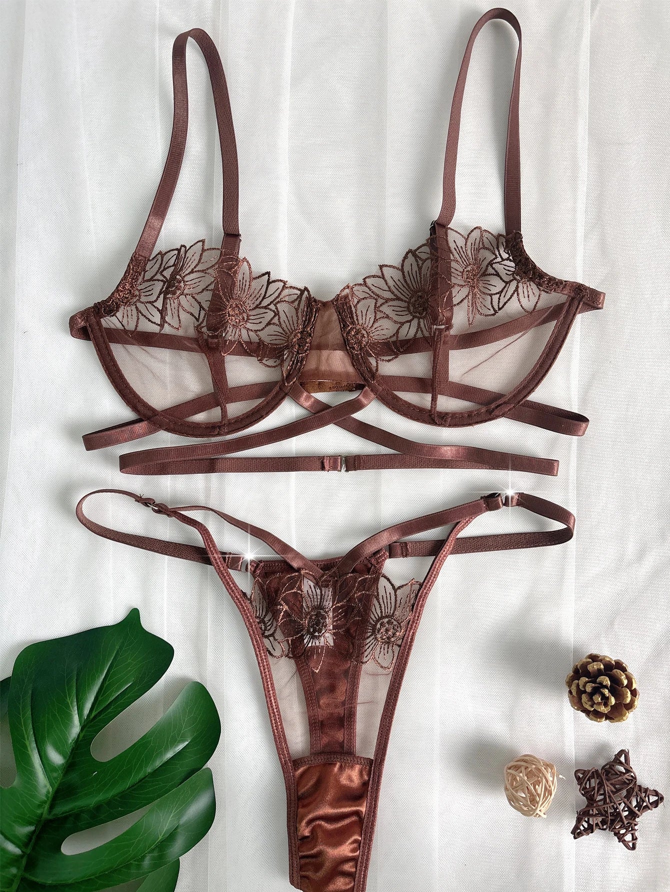 #172 High-End Floral Embroidered Underwire Bra
