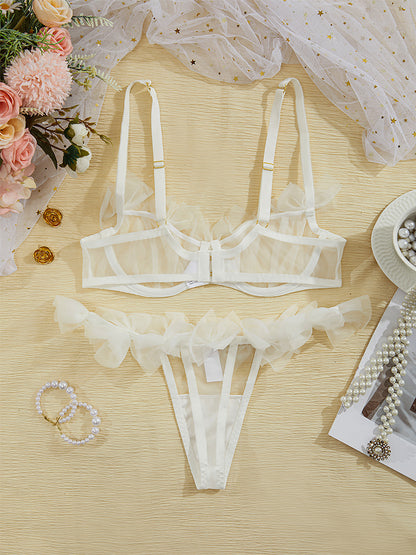 #186 Sexy Lingerie Tulle Bowknot Bra