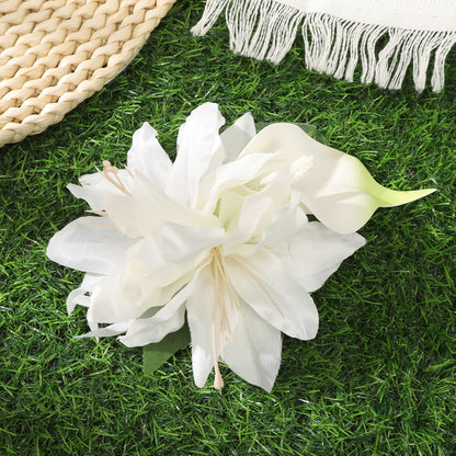 #72 AWAYTR Artificial Pink Flowers Hairpin Party Flower
