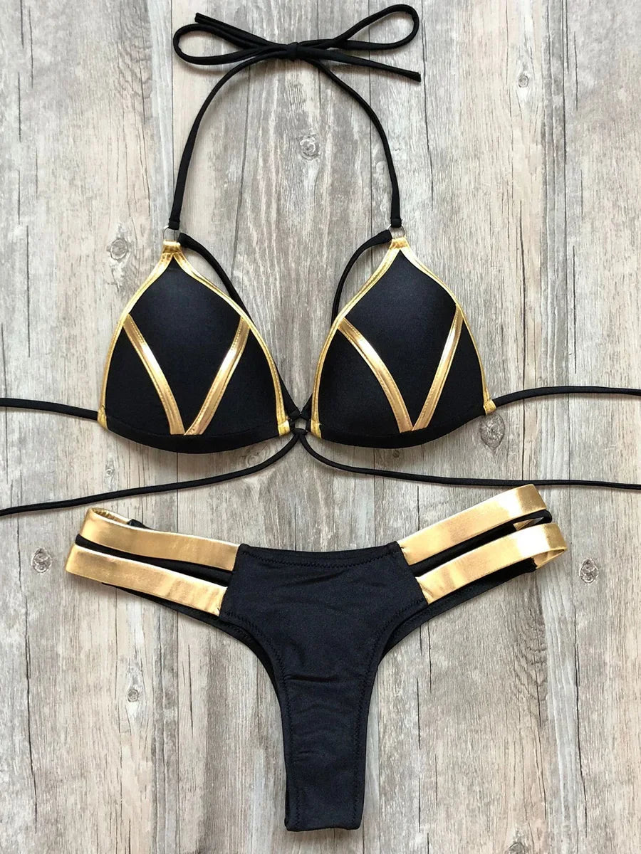 #25 Sexy Halter Push Up Brazilian Bikini