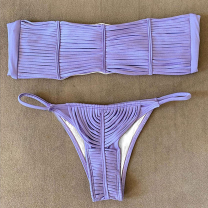 #58 New Bandage Stripes Brazilian Bikini