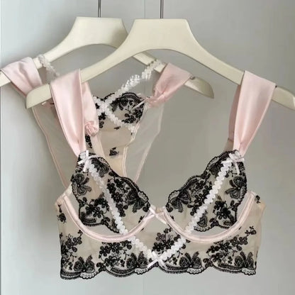 #162 Sexy Lace Lingerie Push Up Semi-sheer Bra