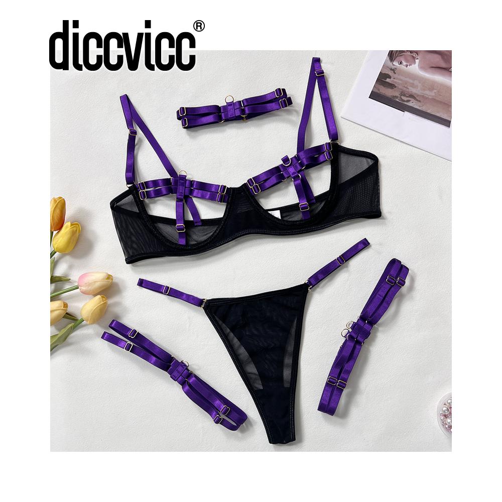 #84 Diccvicc Sexy Underwear Set Patchwork Harness Sensual Lingerie