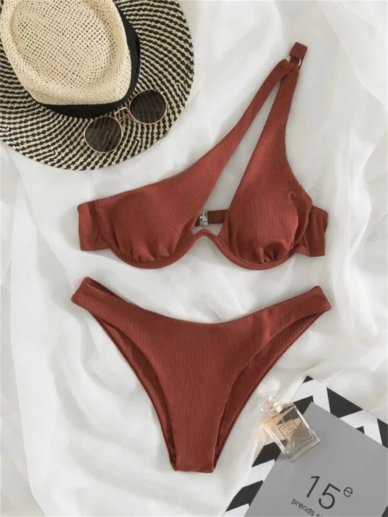 #104 Sexy One Shoulder Bikini