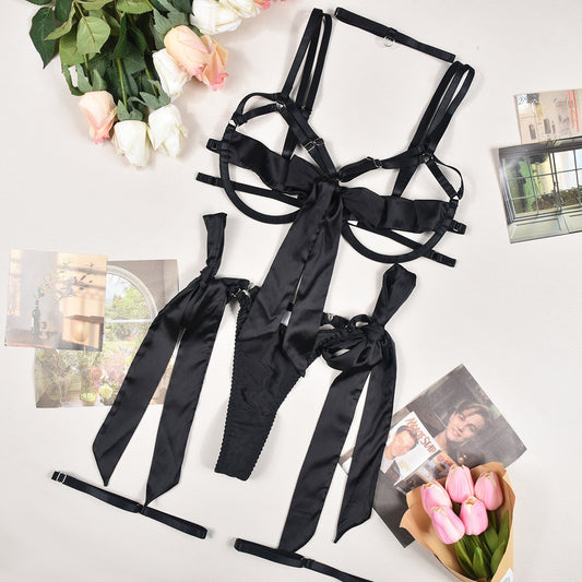 #92 Echonight Bowknot Lingerie Sensual Open Bra Sexy