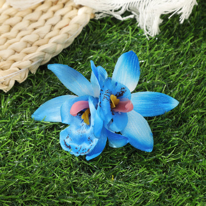 #73 Orchid Flowers Hair Clips Bohemian