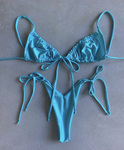 #43 Double Face Plain Bikinis