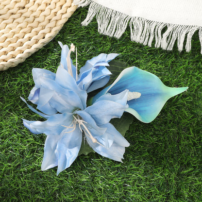 #72 AWAYTR Artificial Pink Flowers Hairpin Party Flower