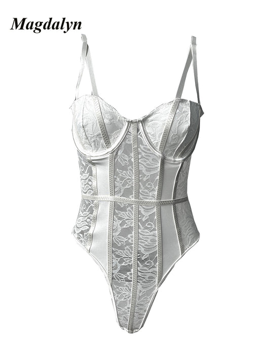 #94 Magdalyn Women Lace One Piece Bodysuits Sexy