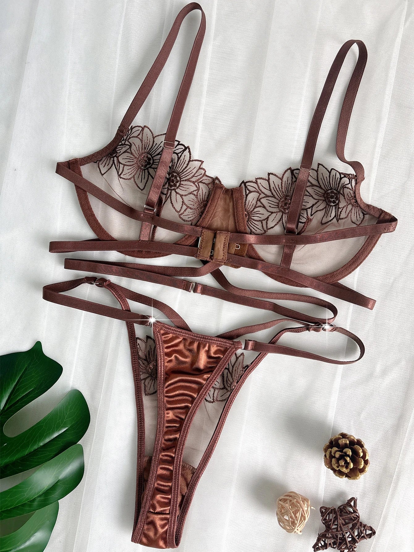#172 High-End Floral Embroidered Underwire Bra