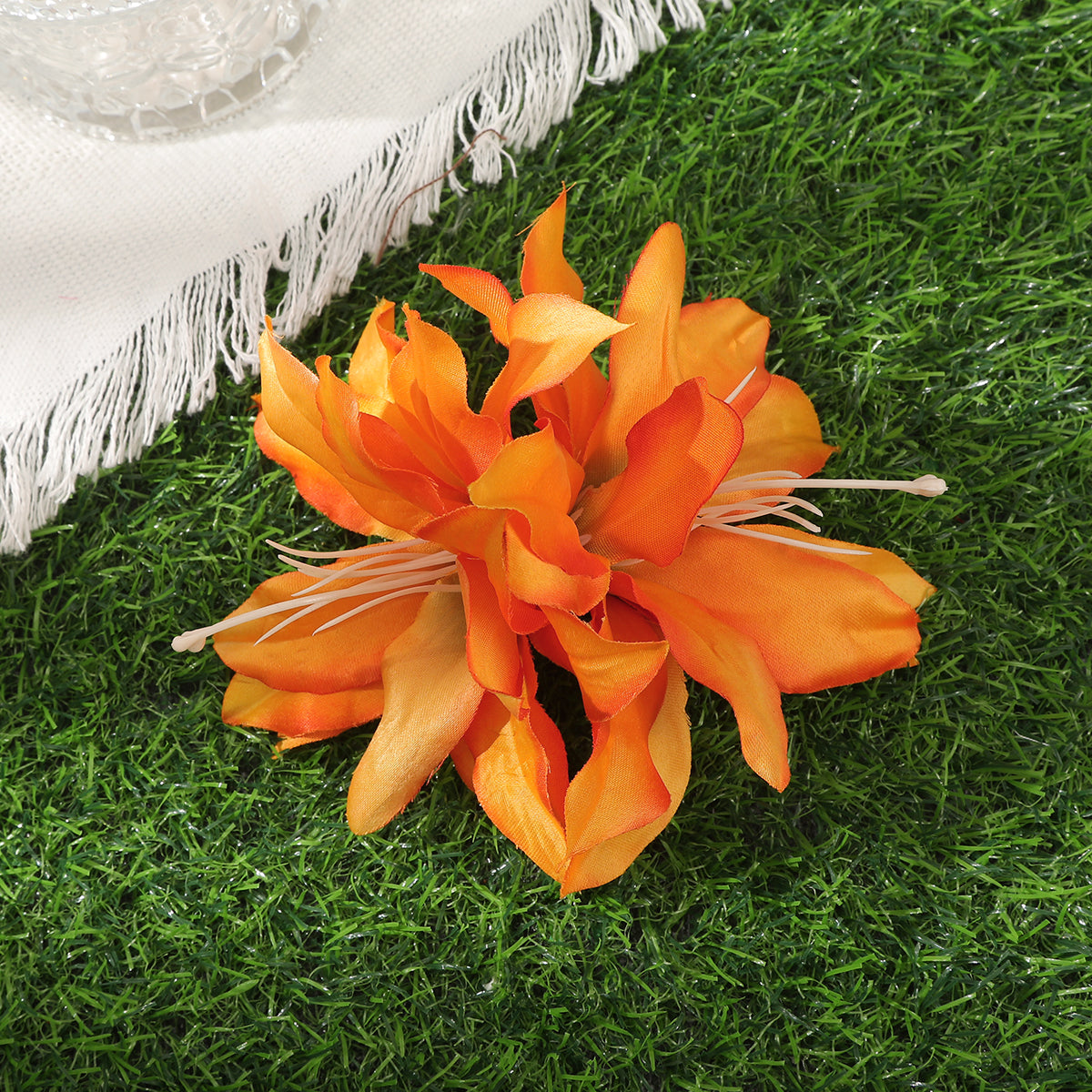 #73 Orchid Flowers Hair Clips Bohemian