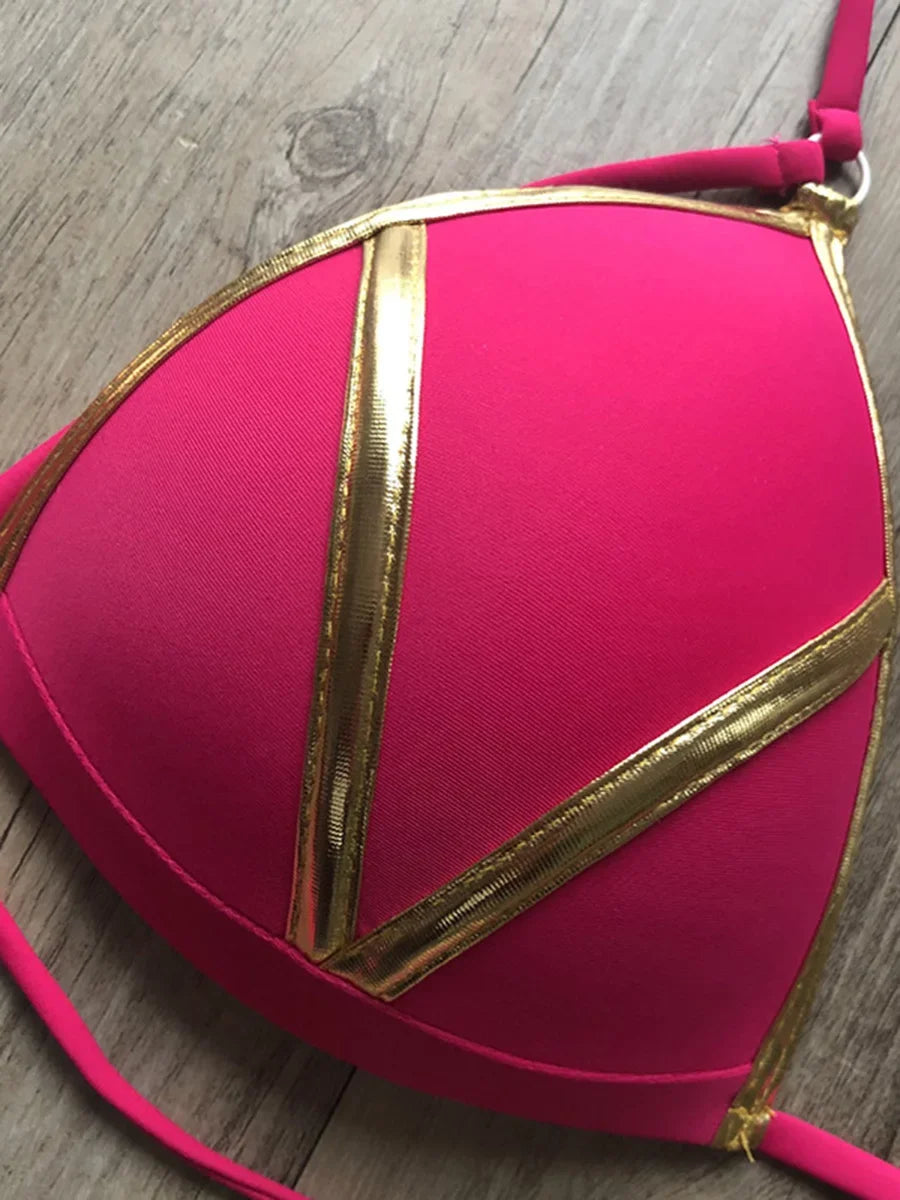#25 Sexy Halter Push Up Brazilian Bikini