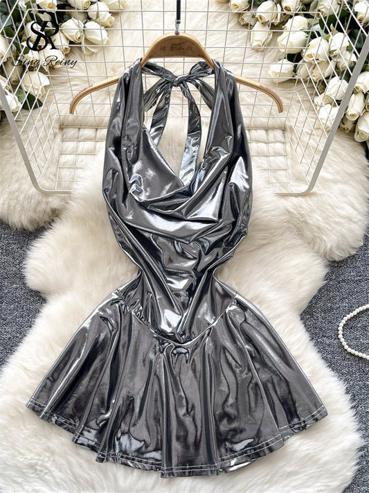 #137 SINGREINY Fashion Backless Sensual Halter
