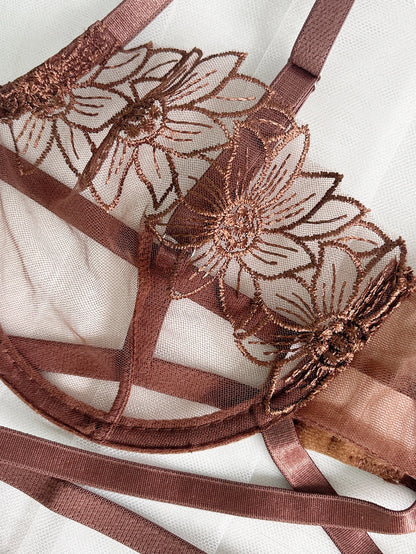 #172 High-End Floral Embroidered Underwire Bra