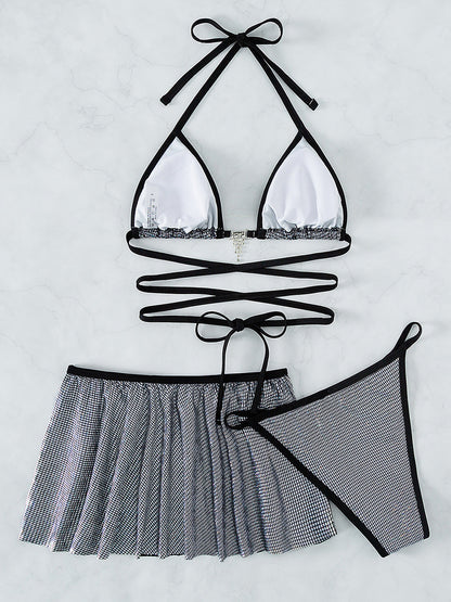 #24 Wrap Around Halter with Skirt Bikini