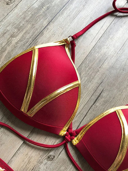 #25 Sexy Halter Push Up Brazilian Bikini