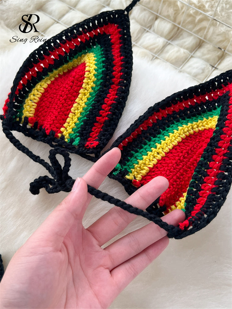 #150 Tassel Knitted Beach