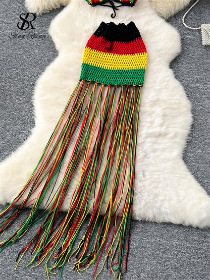 #150 Tassel Knitted Beach