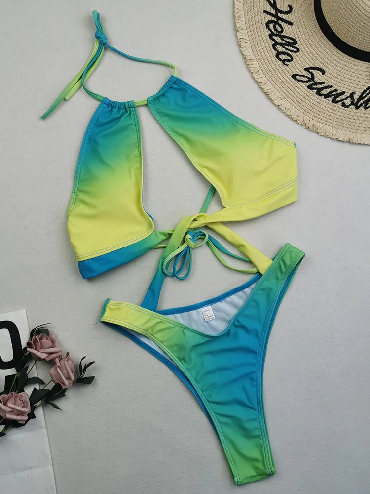 #36 Sexy Tummy High Cut Out Swimwear