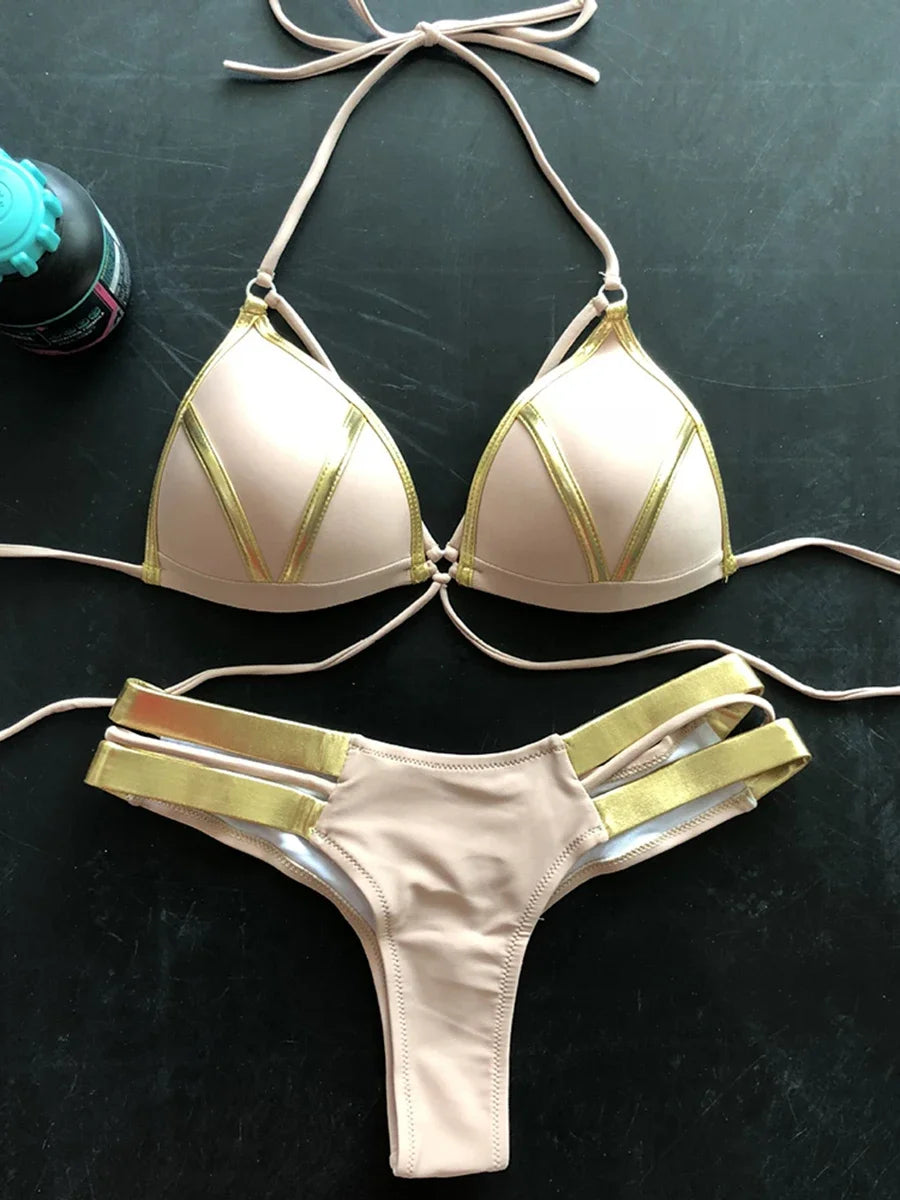 #25 Sexy Halter Push Up Brazilian Bikini