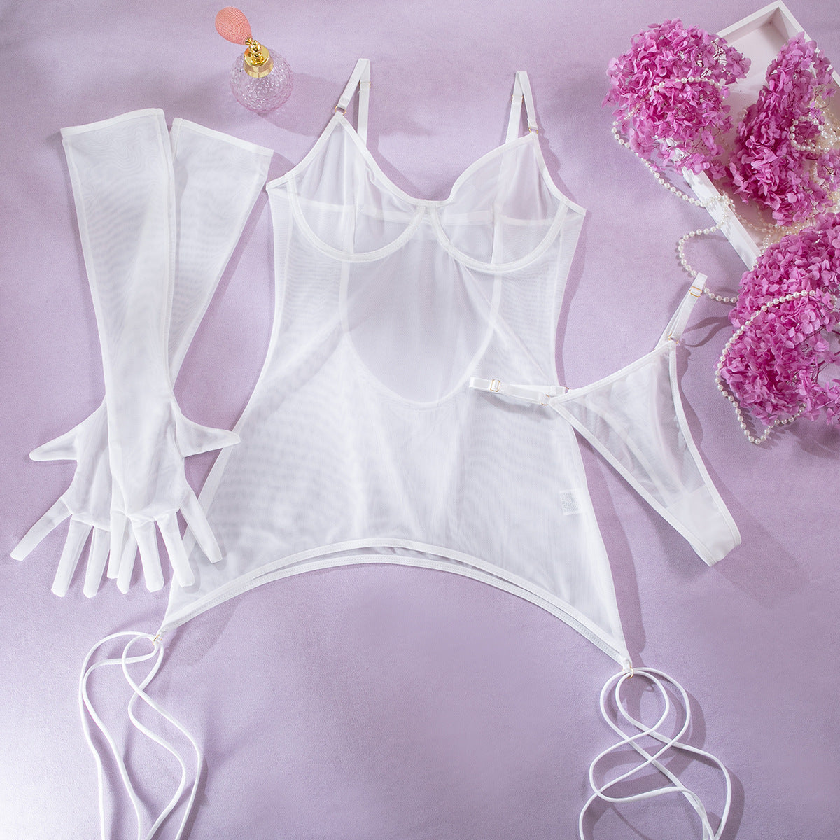 #130 Perspective Bodysuit with Rope Gloves