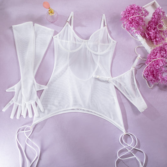 #130 Perspective Bodysuit with Rope Gloves