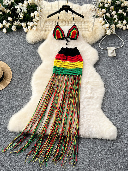 #150 Tassel Knitted Beach