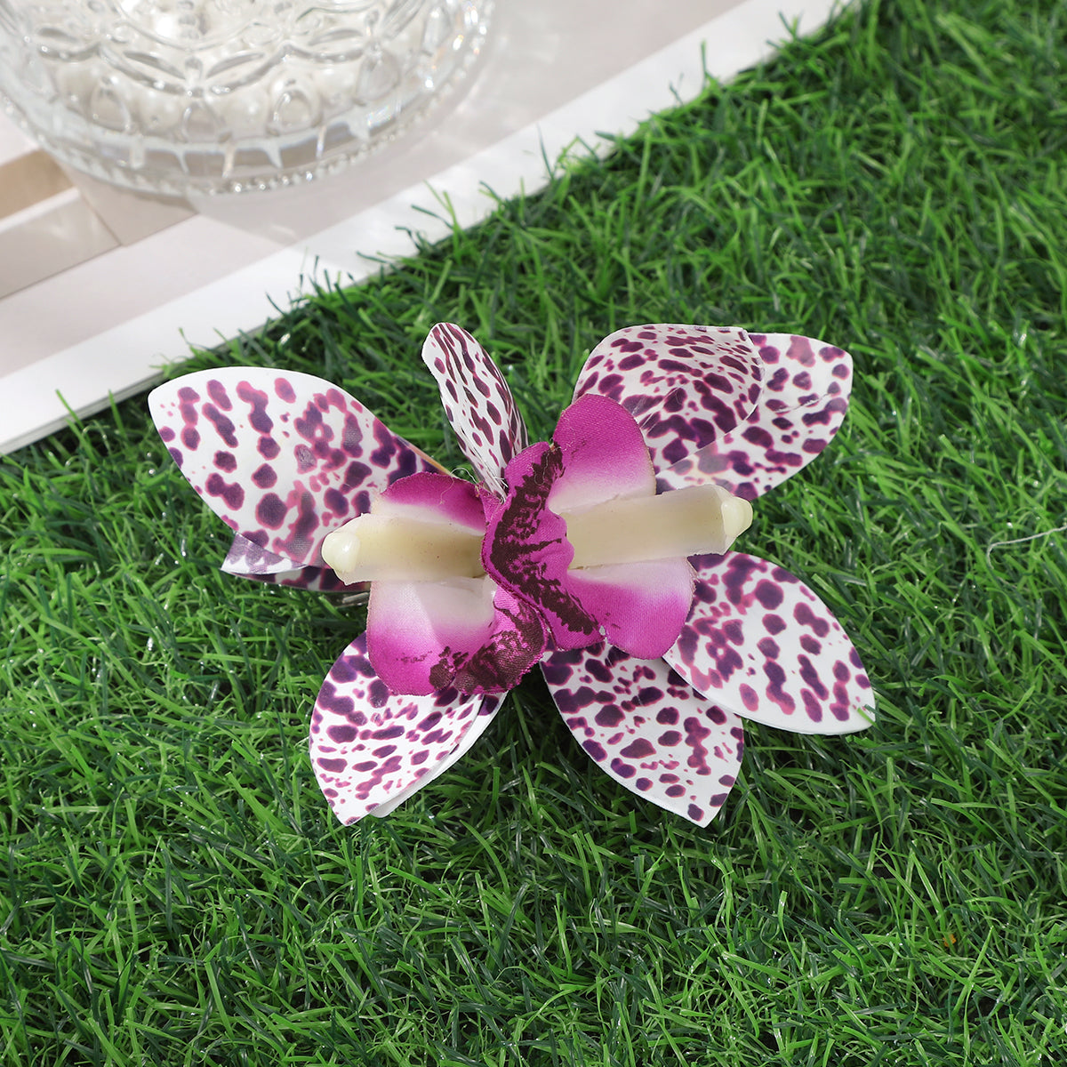 #73 Orchid Flowers Hair Clips Bohemian